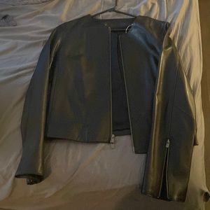 Vince lamb skin leather coat